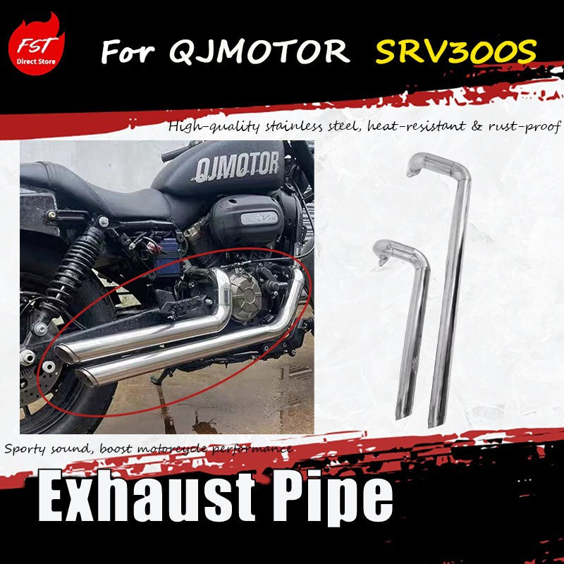 For QJMOTOR SRV300S, the accessory for modifying the double-trumpet sound of the exhaust pipe is VH.