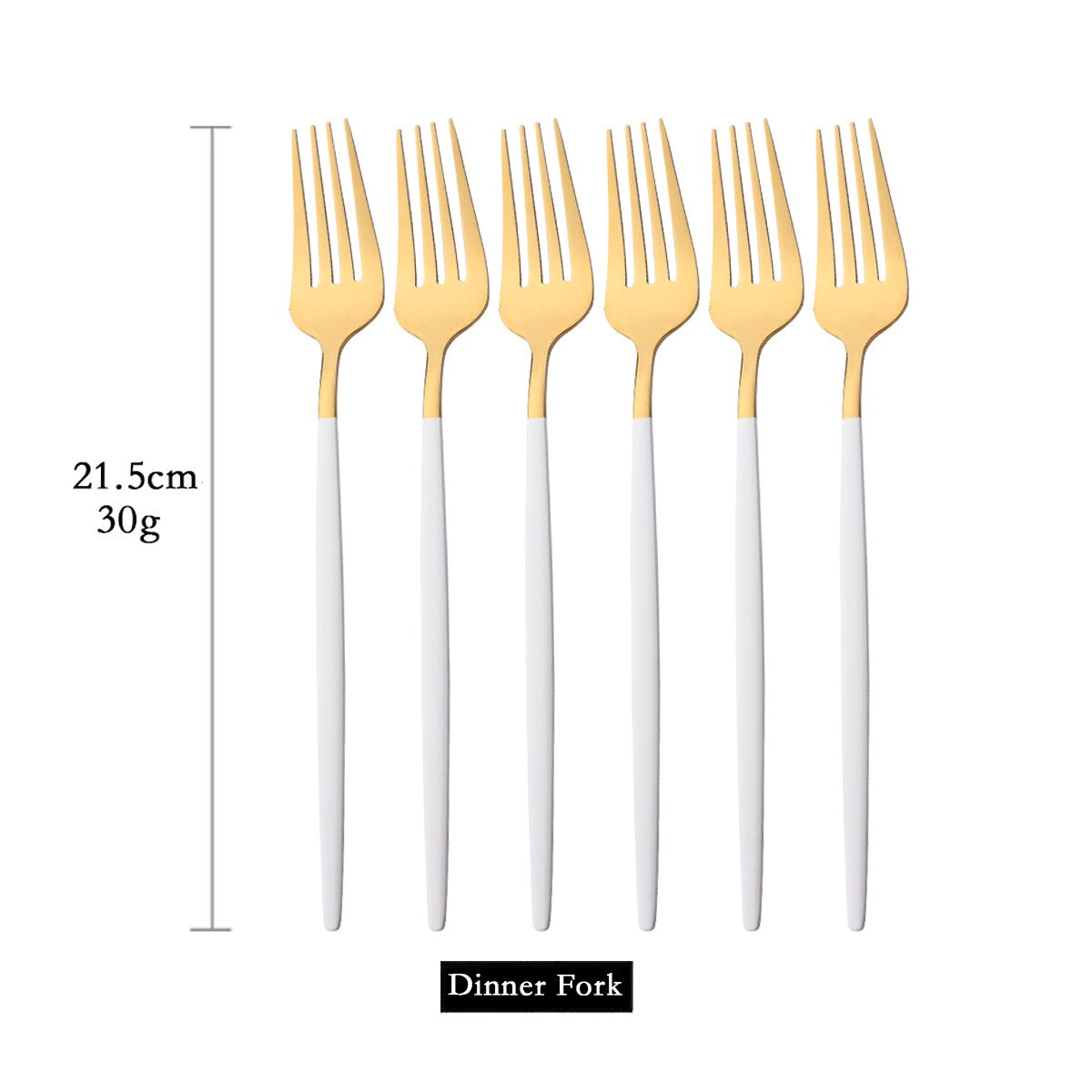 Conjunto de 6 Garfos de Jantar de Aço Inoxidável Polido Talheres Dourados Prateados Utensílios de Cozinha Ocidentais Garfos de Mesa para Restaurante