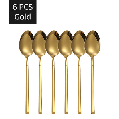 Conjuntos de talheres de ouro 30 peças, talheres de aço inoxidável, garfo de sobremesa, colher de café, talheres laváveis em lava-louças para jantar, cozinha e mesa.