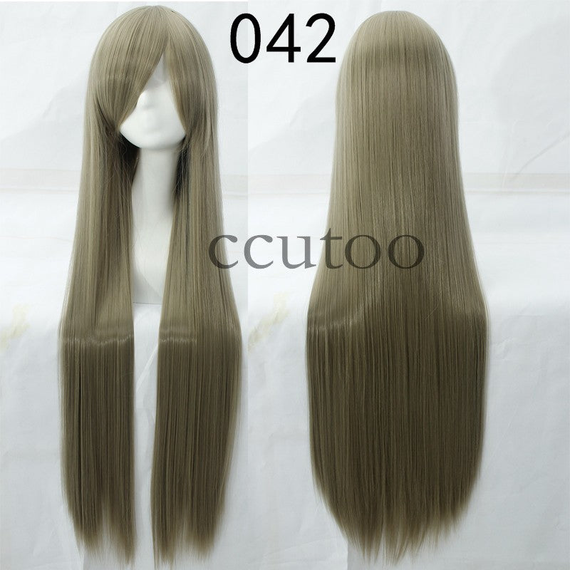 ccutoo 100cm Peruca de Cosplay Reta Sintética de Cabelo Longo de Alta Temperatura 82 Cores Disponíveis