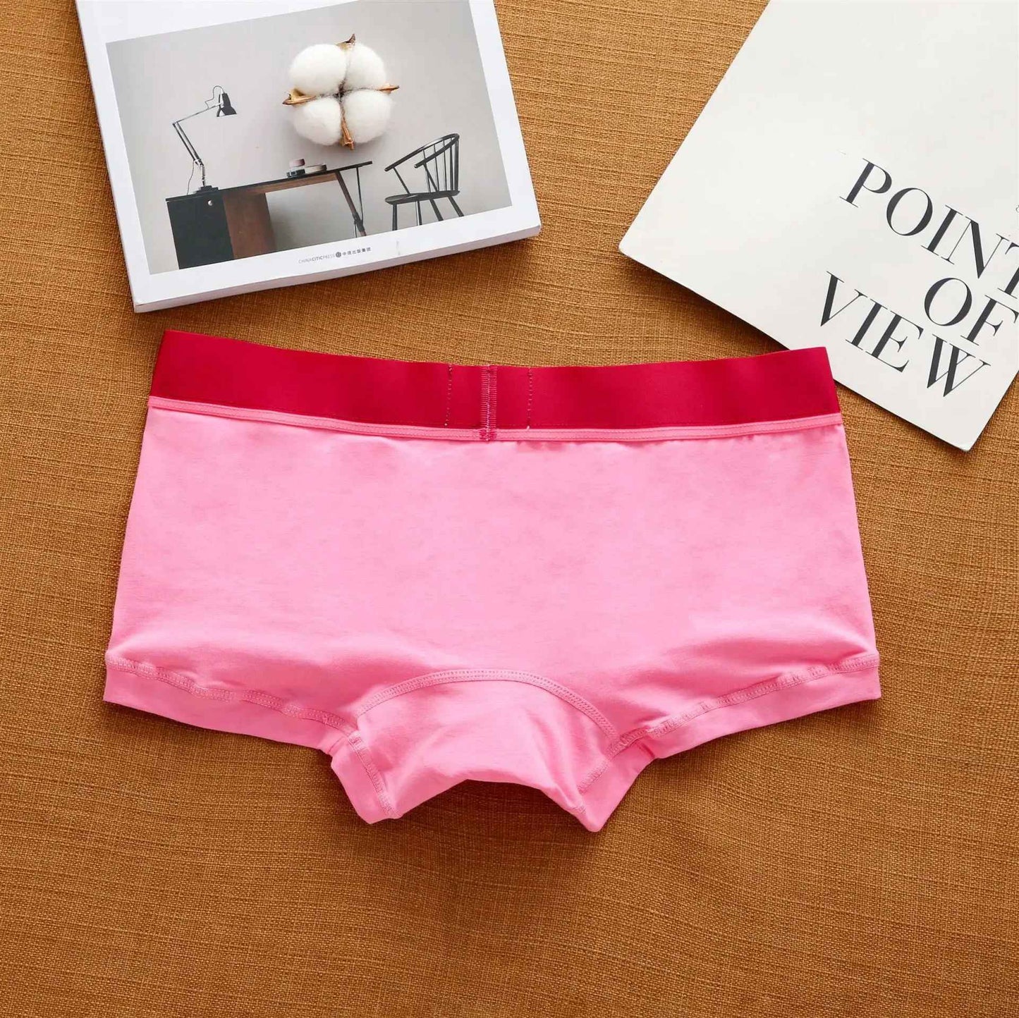 Men's cotton underwear low waist letter tide comfortable sweat-absorbent boxer shorts