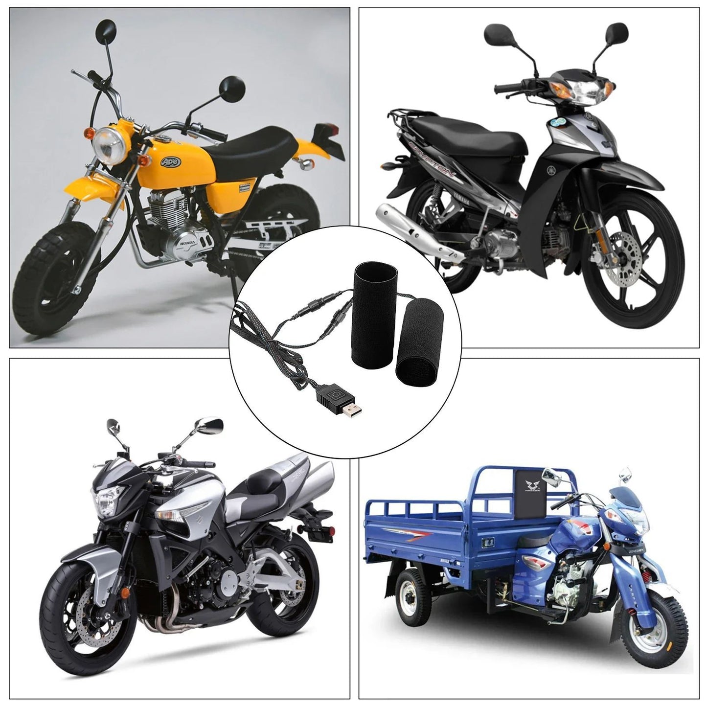 Extractme Punhos Aquecidos para Motocicleta 5V USB 6 Marchas Aquecedor Elétrico de Punho Antivibração Antiderrapante Kits de Aquecimento Rápido