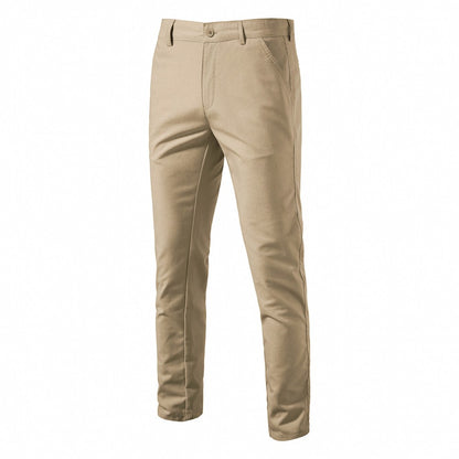 2024 Spring Autumn New Men's Casual Pants Cotton Hemp Long Pants Breathable Straight Tube Men's Solid Color Versatile Long Pants