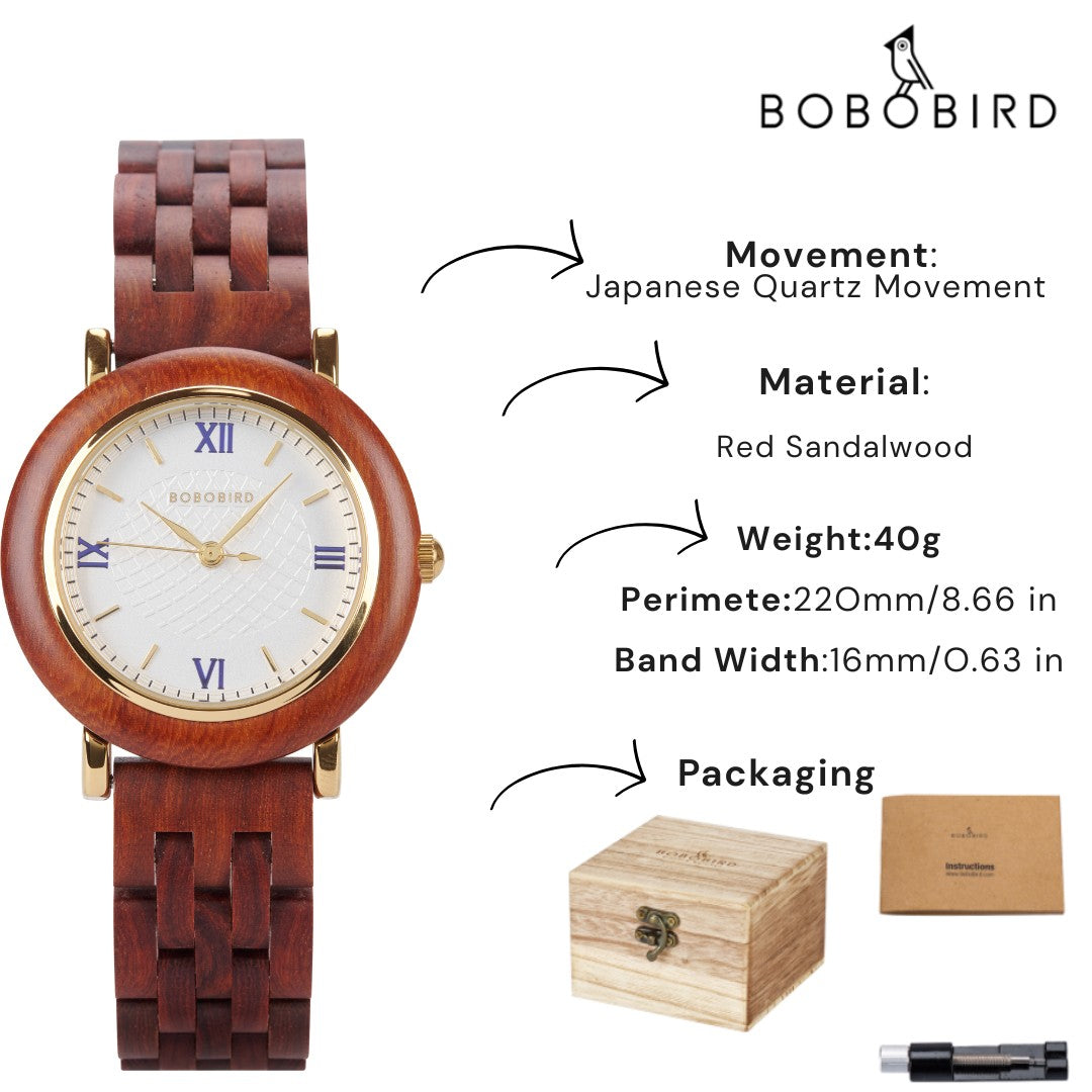 BOBO BIRD Women’s Custom Wooden Watch – Eco-Friendly Personalized Gift Quartz Wristwatch with Engraving Option Dropshipping