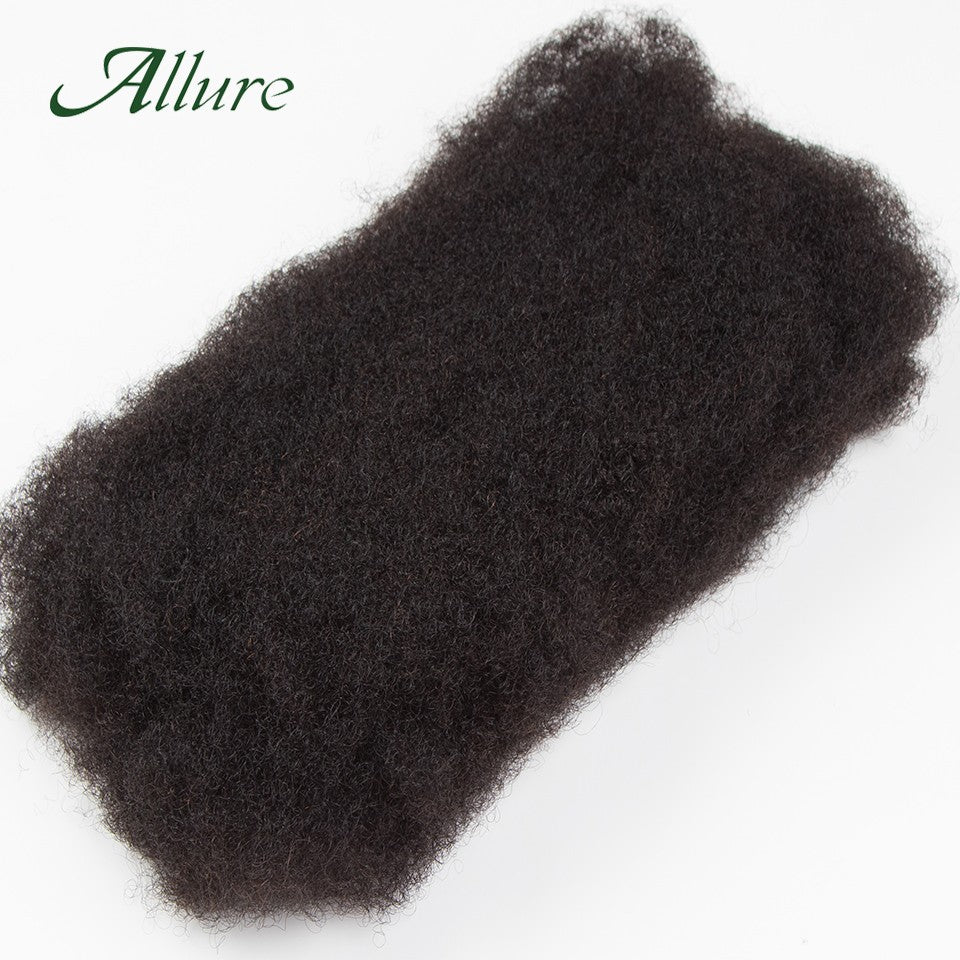 Cabelo Humano Afro Kinky Bulk QVR para Mini Twist, Tranças, Extensões de Dread Locs e Crochet, Cabelo Afro Kinky Cacheado Bulk para Dreadlocks 50g