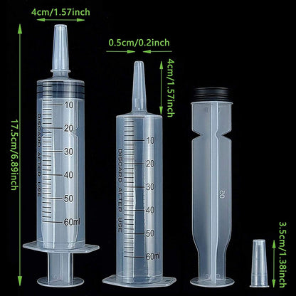 Seringa de 60/100/150 ML Reutilizável para Carne de Churrasco Injetor de Marinada Nutriente Seringa Medidora Estéril para Aves, Animais de Estimação e Ferramenta de Alimentação