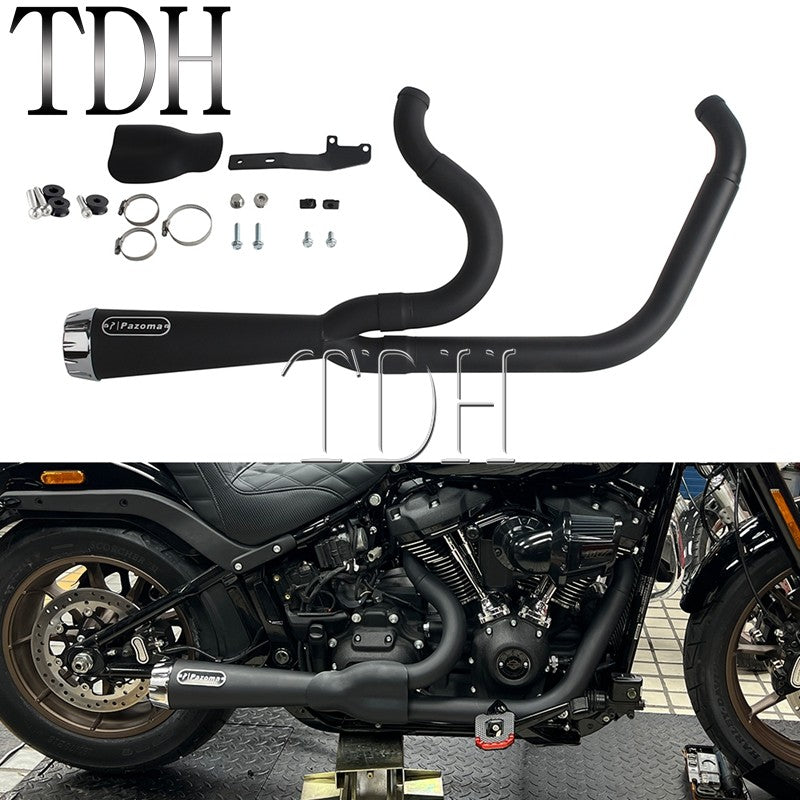 Motorcycle Exhaust Muffle Middle Link Pipe Mid-control Exhaust System For Harley Softail Street Bob Standard FXST FXBBS FXBB 18+