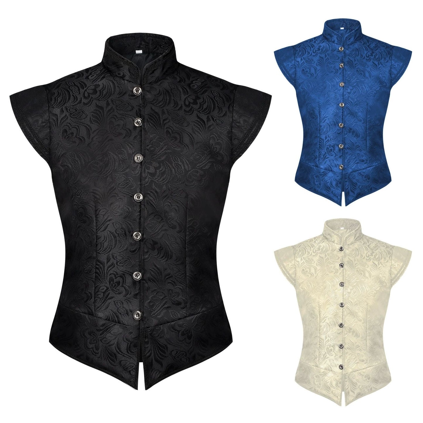 Mens Tudor Doublet Vest Victorian Medieval Renaissance Tudor Prince King Costume Ren Faire Jerkin Vest Waistcoat