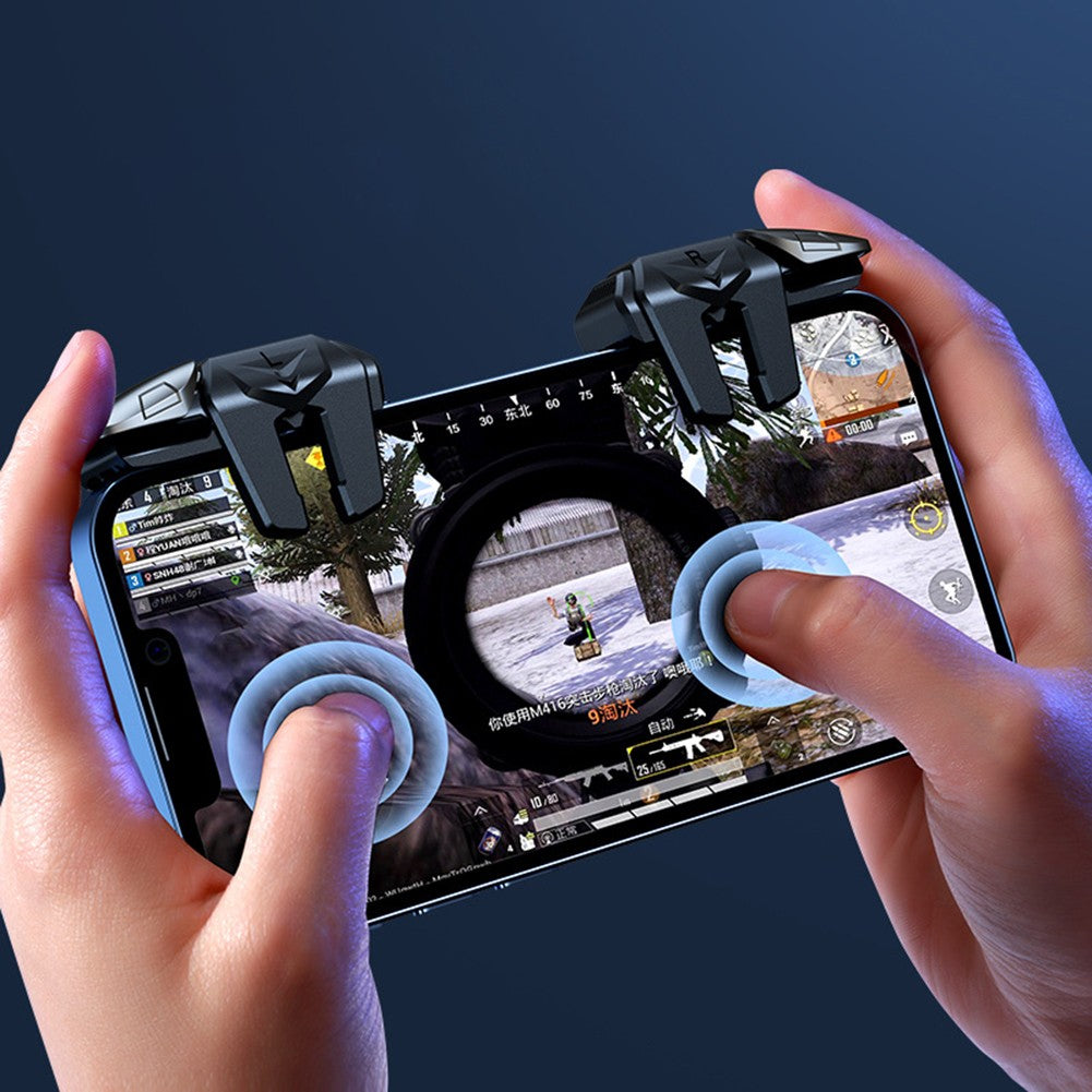 G21 Mobile Phone Game Trigger Gamepad Joystick 6-Finger Aim Shooting L1 R1 Key Button For Phone Android For PUBG Game Controller