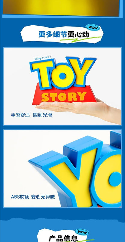 Anime Toy Story Toy Story 3D Logo Luminária Noturna LED Enfeites Luminosos Decoração de Mesa Modelo de Figura Desenho Animado Presente de Aniversário para Festa