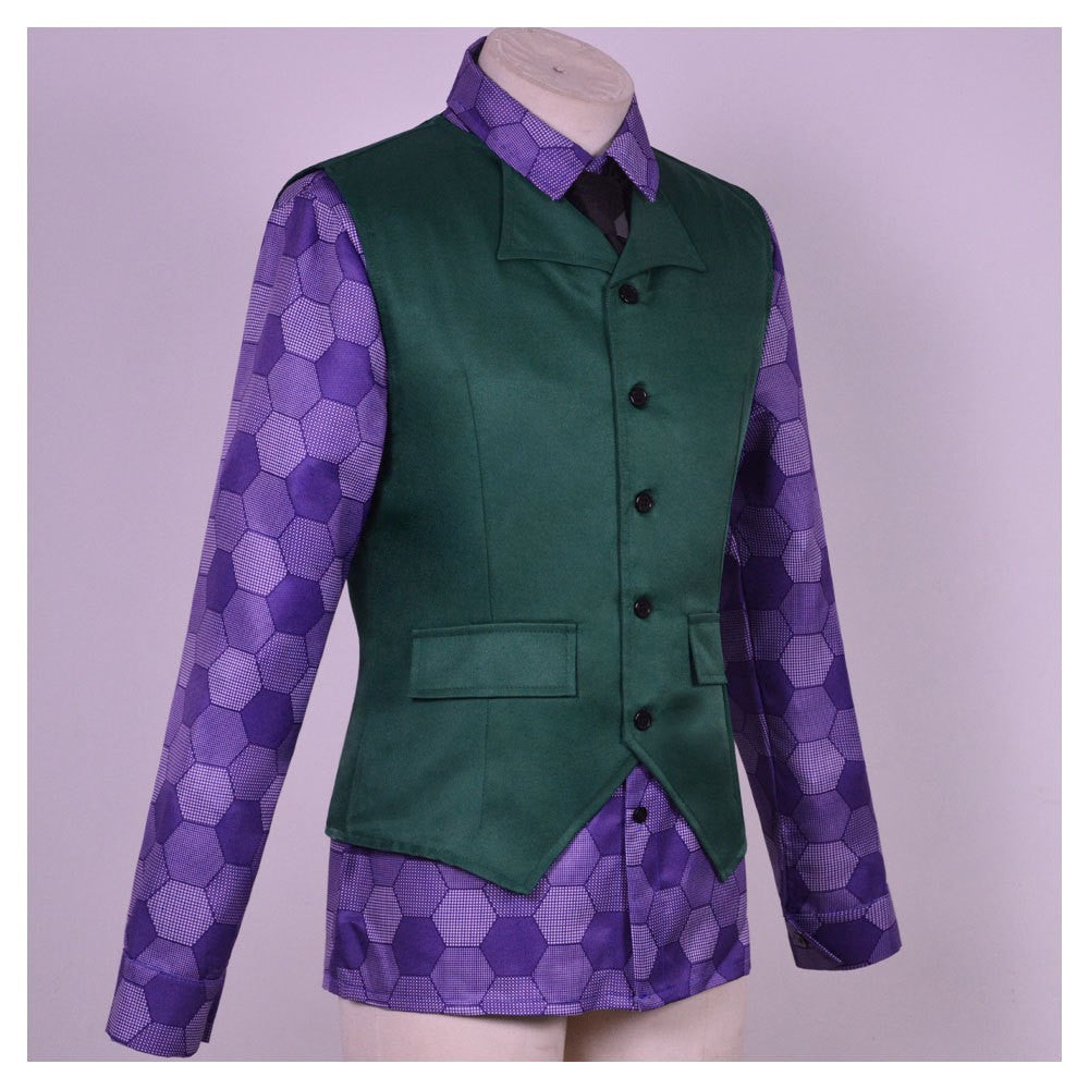 Men Clown Cosplay Costume Clown full set Coat Shirt Vest wig Tie Suit Outfits for Male Halloween Costumes