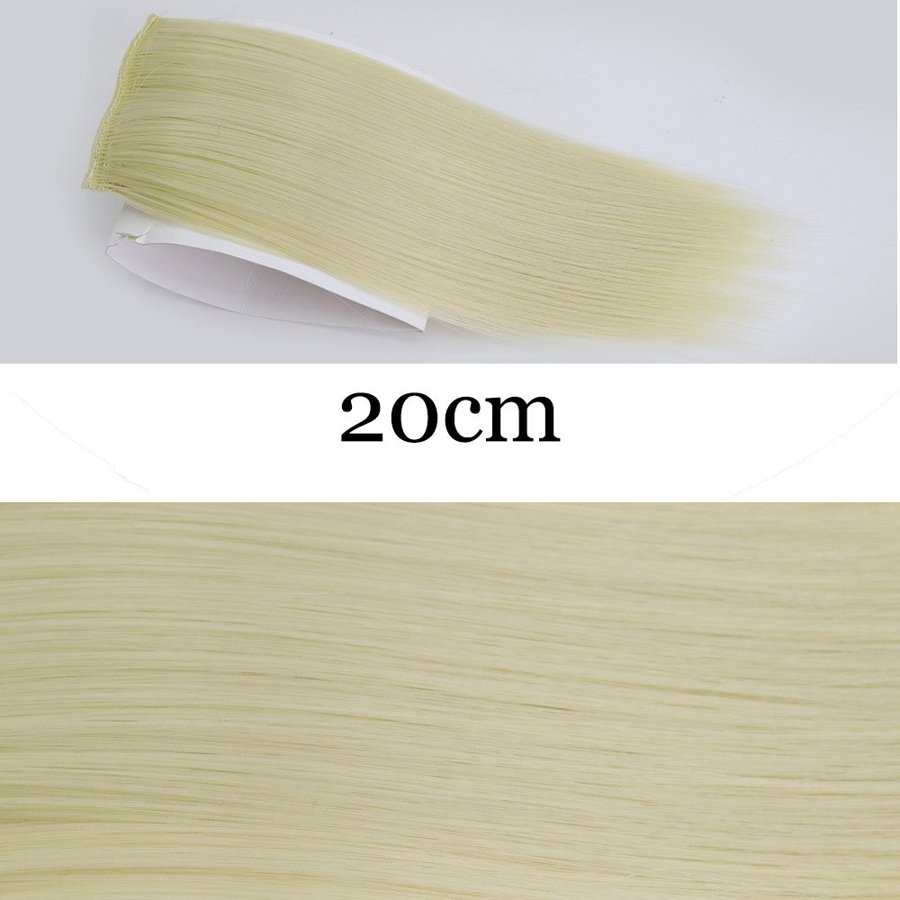 MERISI HAIR Apliques de Cabelo Sintético Liso Invisível com 2 Presilhas, Aumento de Volume, Extensões de Cabelo, Cobertura Lateral Superior