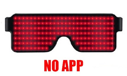 App Control Bluetooth Led Party Glasses Customized Languages USB Charge Flashing  Luminous Eyewear Christmas Concert Sunglasses