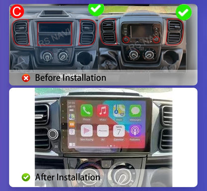 Android 15 para Fiat Ducato Peugeot Boxer Citroen Jumper 2006-2022 2K QLED Rádio Multimídia Estéreo Automotivo GPS CarPlay