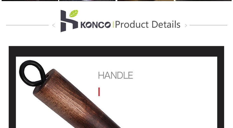 Panela Wok de Ferro Puro Konco, Panela de Ferro Fundido Antiaderente, Uso Geral para Fogão a Gás e Indução 32cm
