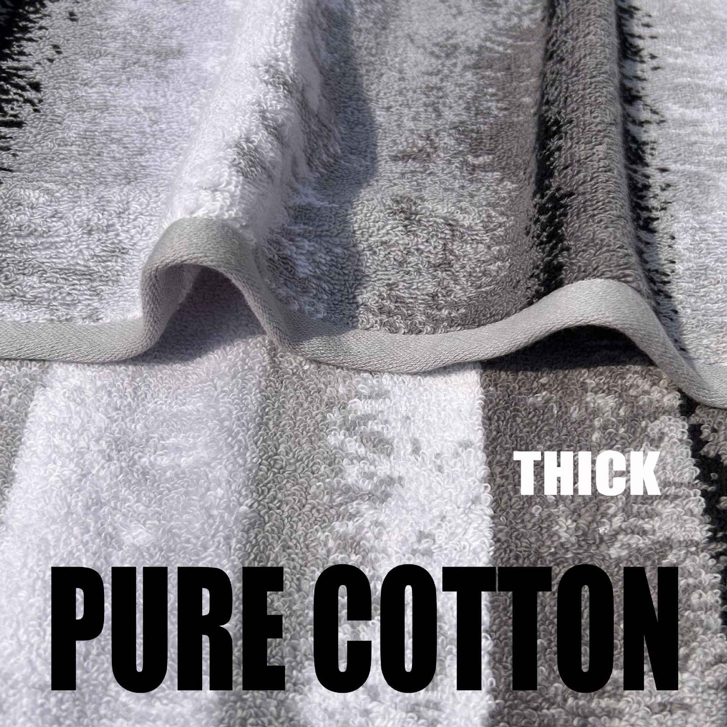 100% Cotton Thicked Gradient Color Bath Towel Yarn-dyed Jacquard Towels Absorbent Soft Beach Towels Bathroom Towel