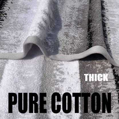 100% Cotton Thicked Gradient Color Bath Towel Yarn-dyed Jacquard Towels Absorbent Soft Beach Towels Bathroom Towel