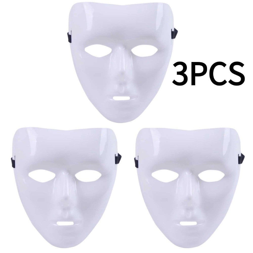 Creative White Blank Mask For Cosplay 1/5PCS Halloween Masquerade Performance White Full Face Hand-Painted Props For Party Tools