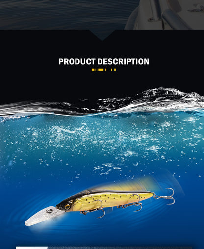 MEREDITH Iscas de Pesca Minnow Wobbler Lento Afundando ou Flutuando 110mm Isca Artificial Rígida Profundidade 0-3m Isca para Baixo e Lúcio