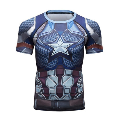 MOTO-Men's 3D printed street fashion trend spider series summer quick drying short sleeved T-shirt