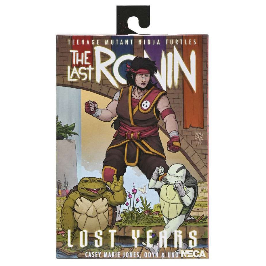 NECA 54409 Tartarugas Ninja Casey Marie com Bebê Odyn e Uno The Last Ronin The Lost Years