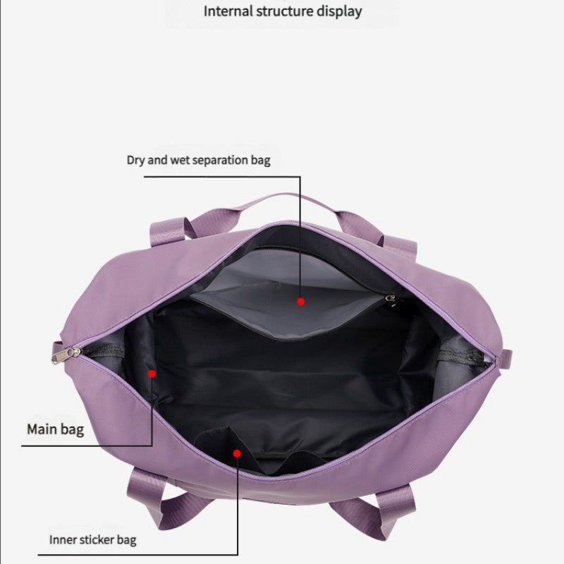 Travel Fitness Waterproof Foldable Luggage Handbag Outdoor Luggage Storage Bag Dry Wet Separation Fitness Bag Handbag