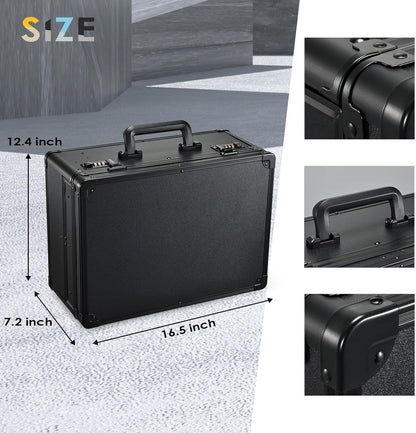 Barber Case with Sliding Tray, Profesional Barbers Briefcase Tool Case for Clippers and Hair Scissors Supplies Travel Suitcase