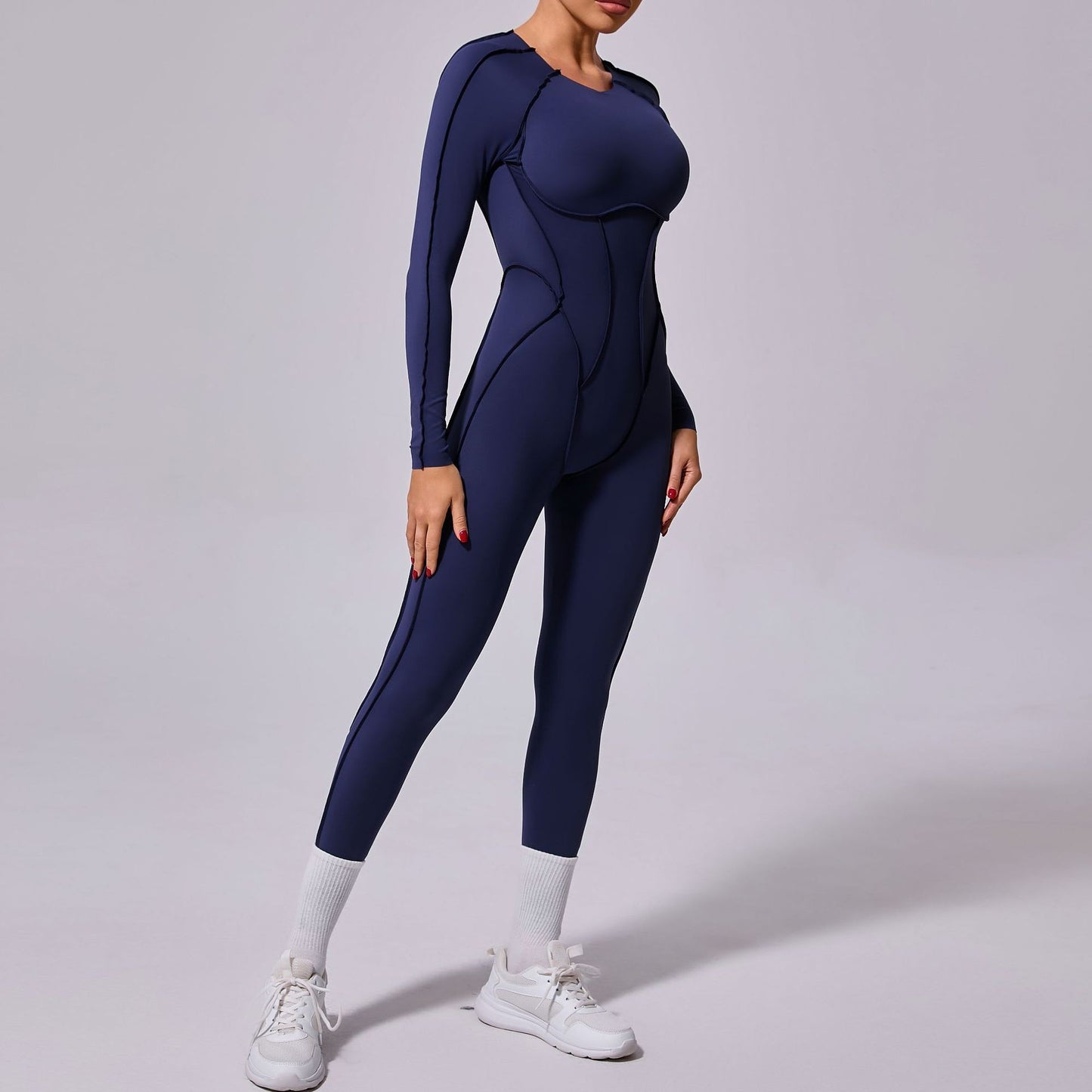 One-piece Yoga Jumpsuit Women Long Sleeved Set Quick Drying Yoga suit Gym Training Suit  Sportswear Bodysuits Women Fitness Set