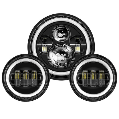 Farol de LED de 7 polegadas + Faróis de Neblina de 4,5 polegadas Suporte de Montagem de 7" Peças para Harley Touring Electra Glide Road King Street Glide