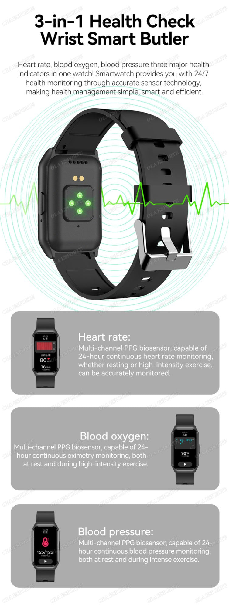 New Curved Screen Smart Watch 2025 For Health Watch Heart Rate Blood Oxygen/Pressure Sleep Monitor Sports Waterproof Smartwatch