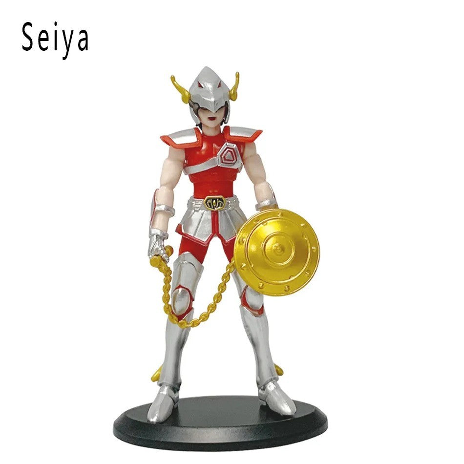 Saint Seiya Action Figurine Ikki Hyoga Seiya Shiryu Standing Myth Cloth Knights of The Zodiac Figures Model Toys Children's Gift