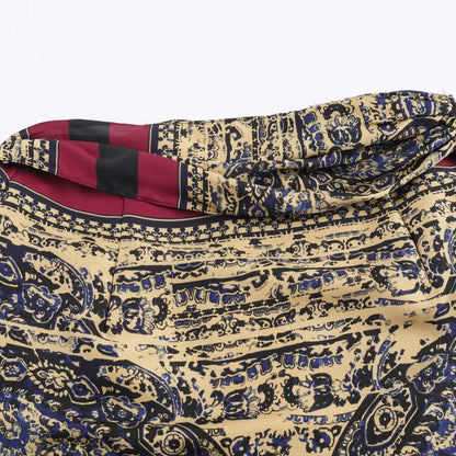 2025 autumn new women's clothing casual fashion versatile elegant temperament vacation style paisley wrapped skirt