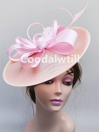 Wedding Mesh Fascinators for Women Tea Party Hat Kentucky Derby Headpiece Feather Fancy Hats Wedding Church Hatinator Headband