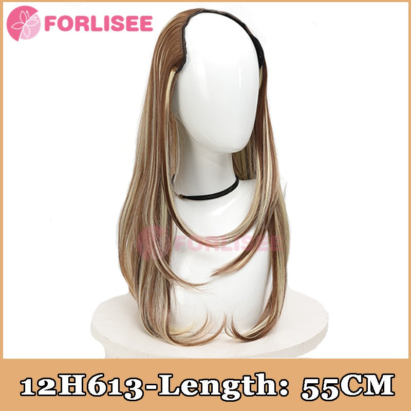 Cabelo Sintético Feminino Estilo Cabelo Comprido Cabelo Extra Comprido Perucas Sintéticas Apliques Camadas Aumento de Cabelo No Topo da Cabeça
