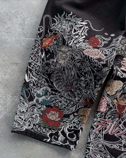 Loose Straight Wide-leg Pants Men Harajuku High Street Hip-hop Y2K New Retro Striped Fashion Casual Oversized Washed Jeans Women