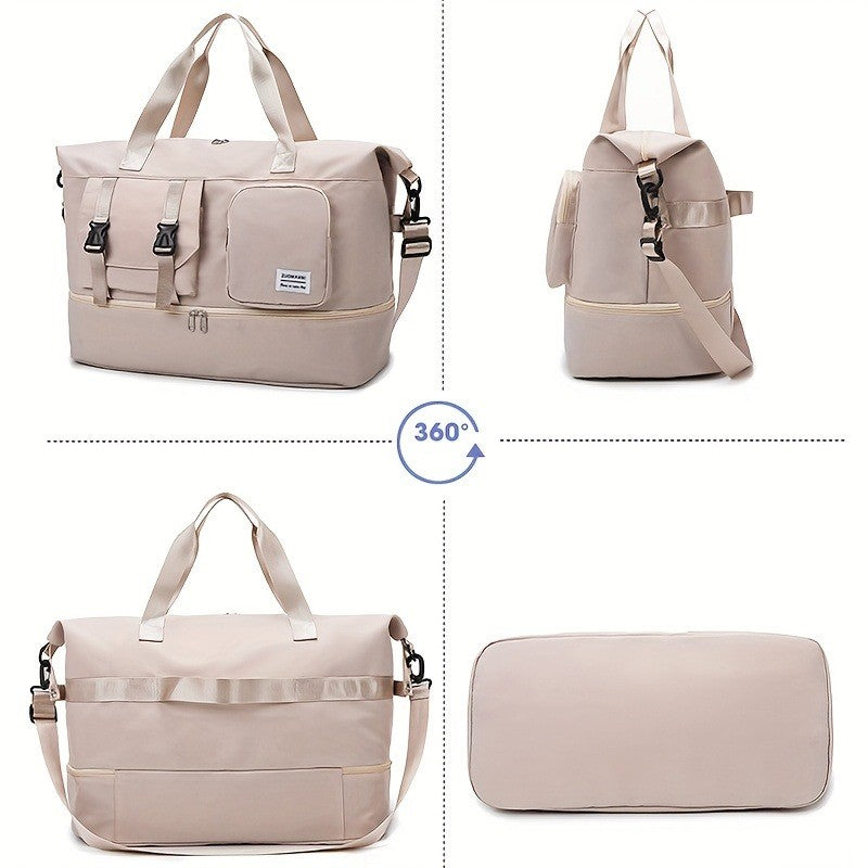 Large capacity multifunctional travel fitness bag - multi compartment design, suitable for travel, gym and daily use