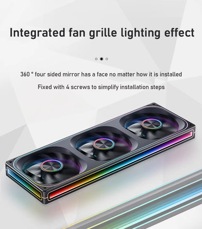 JONSBO ZA-120/240/360 Computer Case Fan 12CM 5V ARGB 120mm Monolithic Structure Water-Cooled Fan  PWM Forward/Reverse Fan Kits