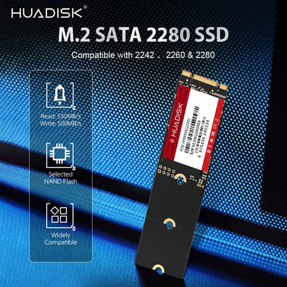HUADISK SSD M.2 SATA 2280 2260 2242 NGFF Drive de Estado Sólido 128gb 256gb 512gb 1tb HD Interno SATA3 para Desktop Laptop Notebook