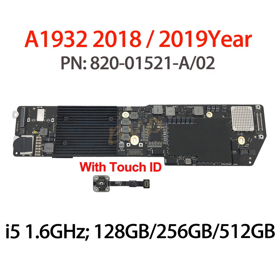 Placa Mãe Original A1932 A2179 A2337 para Macbook Air 13" M1 Logic Board 820-01521-A 820-01958-A 820-02016-A 2018 2019 2020