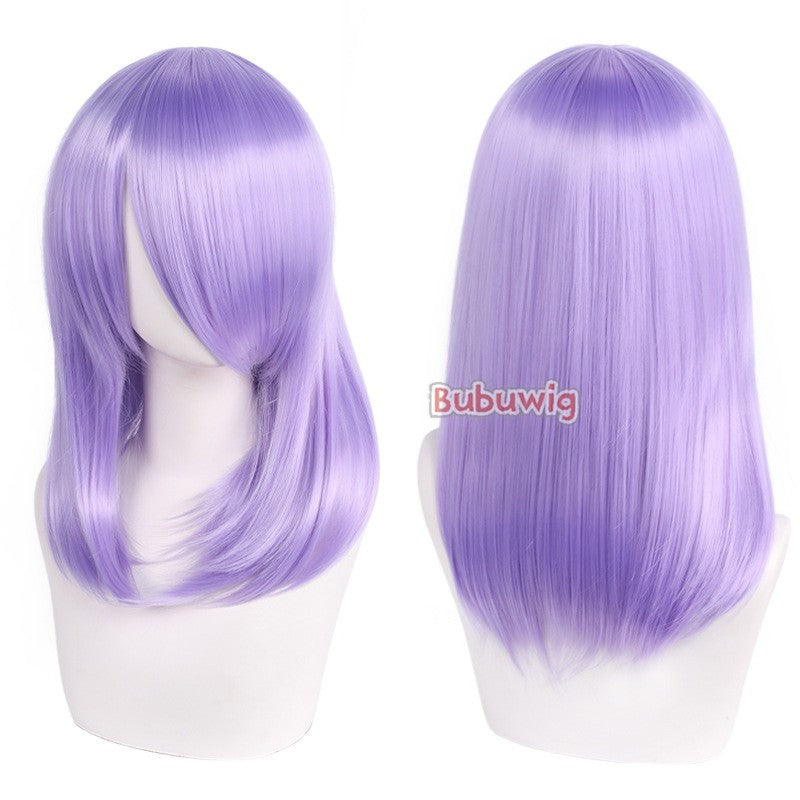 Bubuwig Synthetic Hair 30 Colors 40cm Long Straight Anime Fashion Lolita Cosplay Wigs Pure Color Blue Blonde Wig Heat Resistant