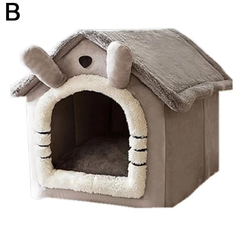 Casa Quente para Pets Engrossada Casa de Gatos e Cães Inverno Quente Universal para Todas as Estações Removível e Lavável Nova Fofa Confortável