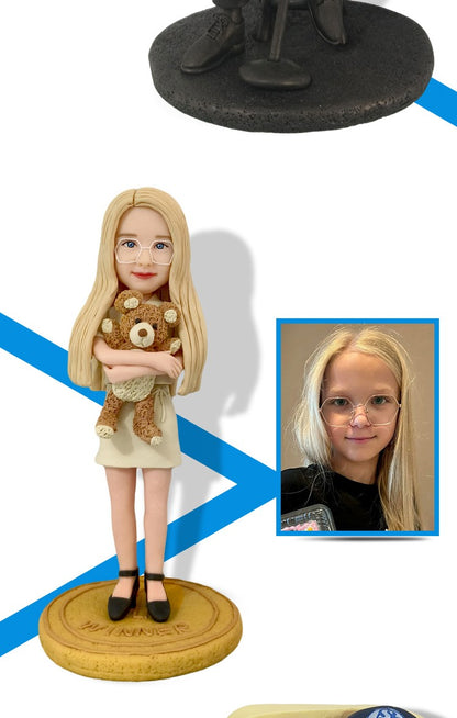 Bonecos Bobblehead Personalizados Feitos à Mão, Bonecos de Argila Personalizados Estatuetas Escultura a partir de foto, Presente de Natal para o Marido