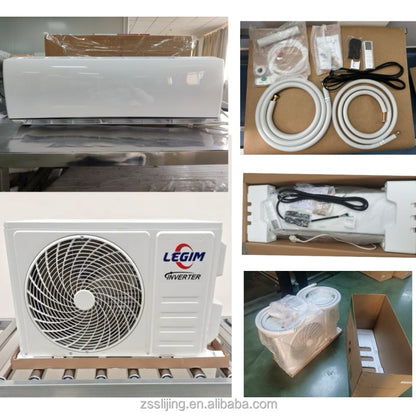Ar Condicionado de Alta Eficiência 12000 BTU Aletas Douradas, Controle Inteligente Wi-Fi, Inversor DC, Montado na Parede 1.5hp