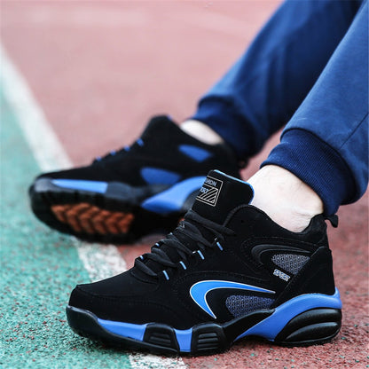 Plus Size Men's Trendy Colour Block Sneakers, Comfy Non Slip Lace Up Casual Durable Shoes For Men's Outdoor Activities