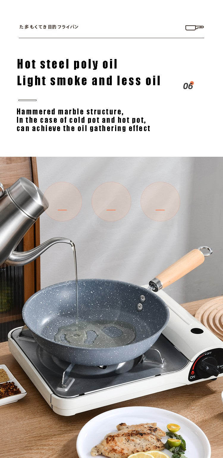 Frigideira Antiaderente de 26cm/28cm/30cm Wok para Casa, Bife, Ovo, Grelha, Fogão a Gás e Indução, Panela de Cozinha, Frigideira para Panquecas, Panela de Cozimento