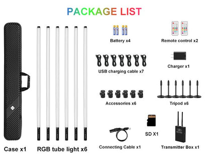 RGB Programmable Pixel LED Tube Light TL-130Ultra DMX Artnet Control for Video Studio DJ Booth