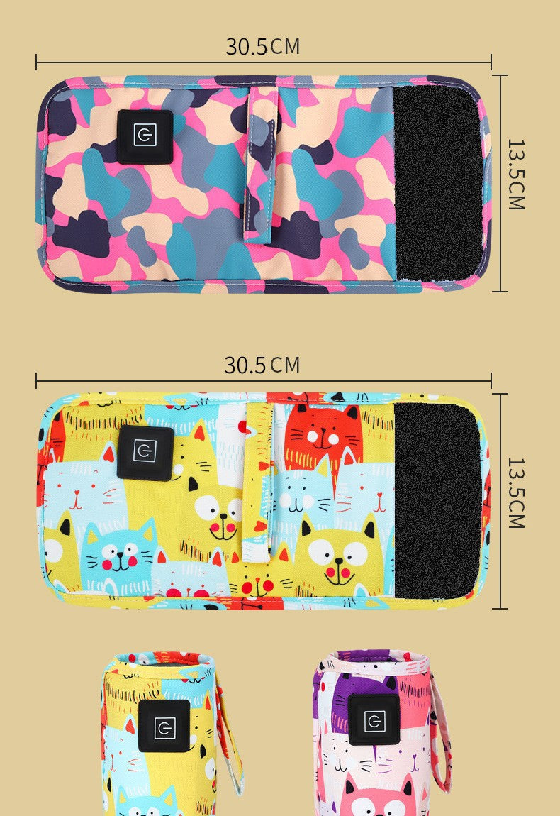 Cartoon Warm Milk Cover Three-level Heating Constant Temperature Bottle Cover Portable Universal Baby Bottle Insulation Cover