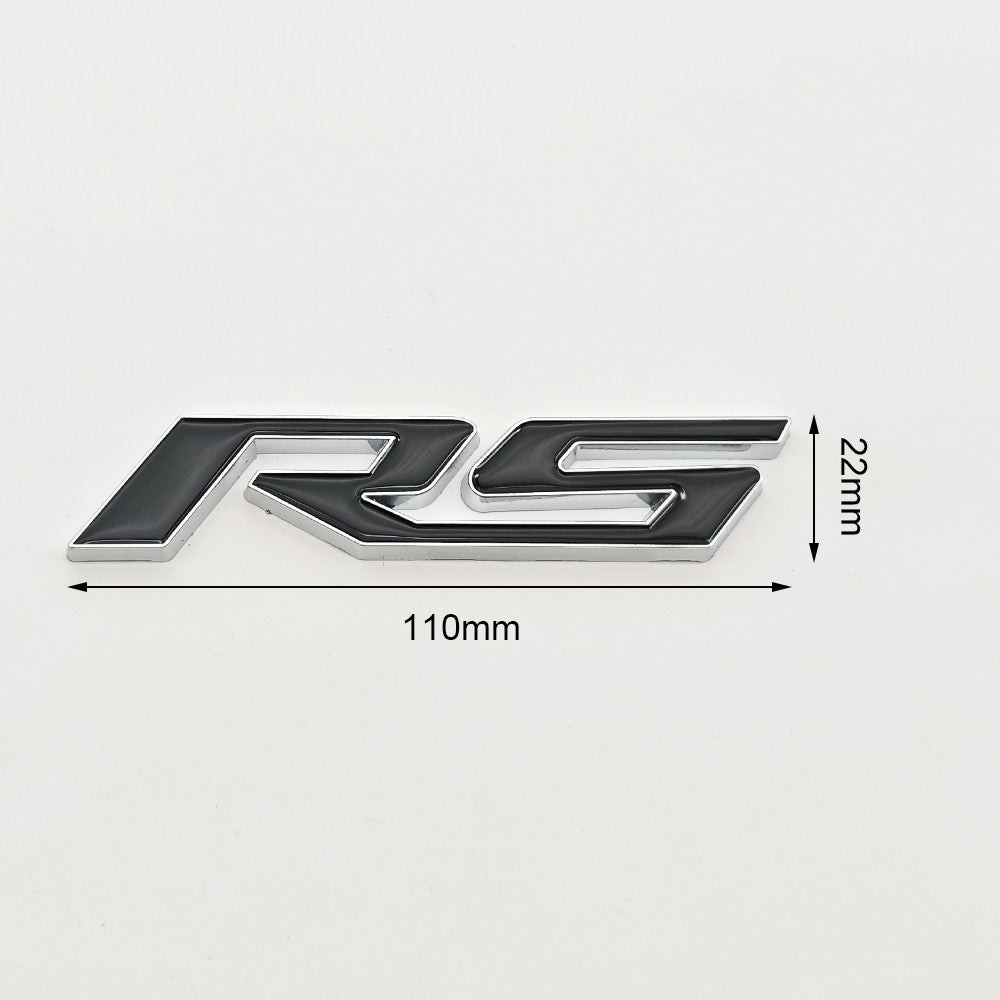 3D Metal Car Sticker RS logo Front Grill Emblem Trunk Badge Decals For Chevrolet Blazer Aveo Trax Cruze Sonic Onix Accessories