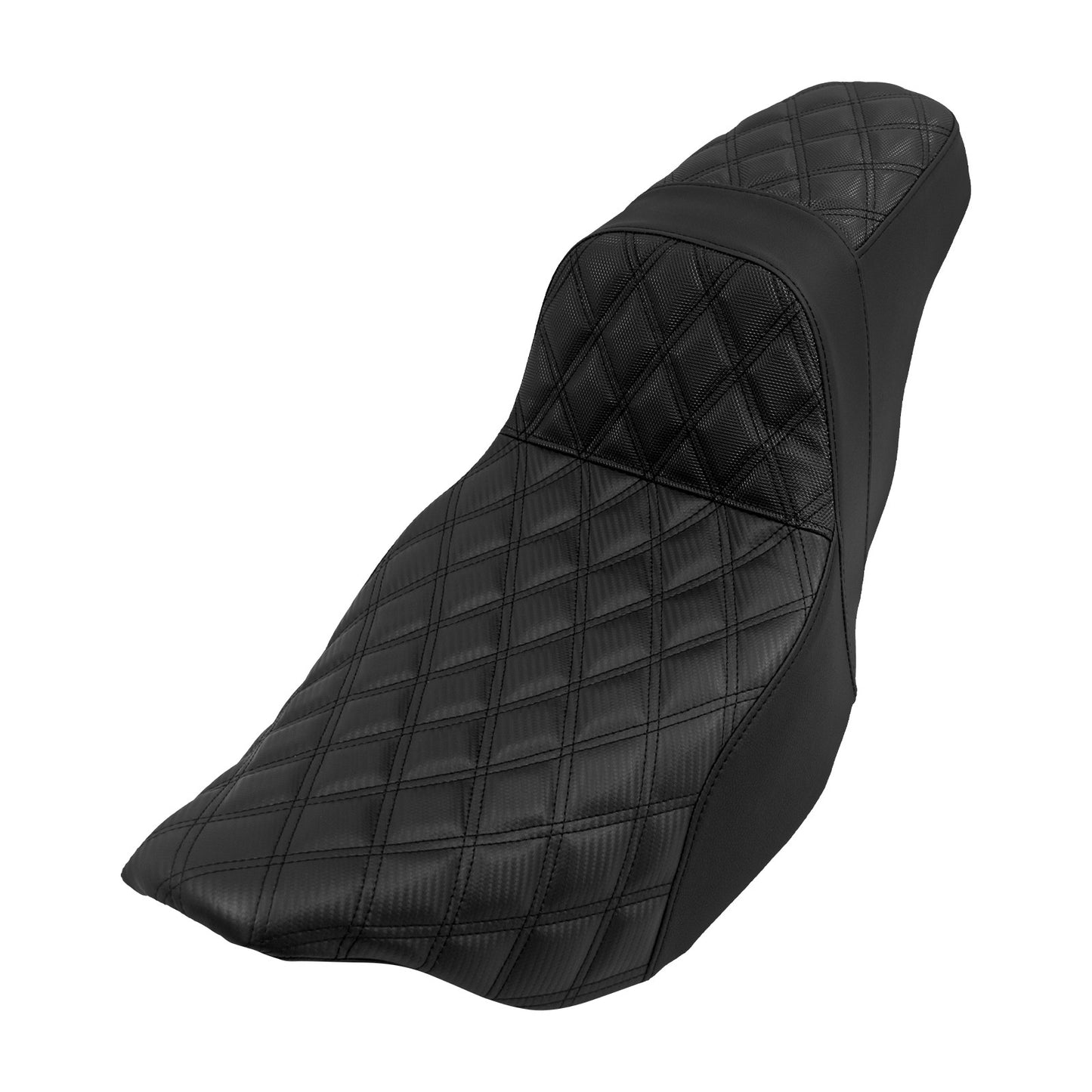 Assento Almofadado para Piloto e Passageiro de Moto, Duplo Dianteiro e Traseiro para Harley Touring CVO Road King Electra Street Glide FLTRX 09-23