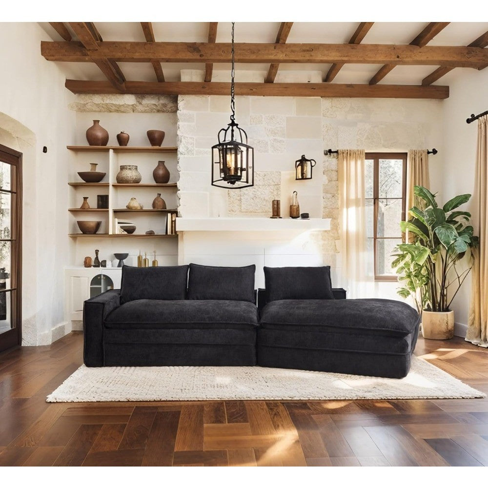 Luxury Oversized Cloud Couch – 4-Seater Boneless Deep-Seat Sectional Sofa for Living Room, Plush Ready-to-Relax Sofa